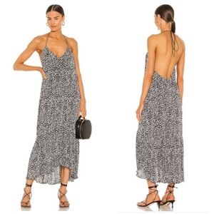 LPA Revolve Acosta Halter Neck Sun Dress XXS Black White Sundress